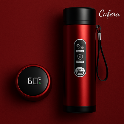 Cafera SportBottle™ – Bouteille Thermos Inox (LED / Classique)