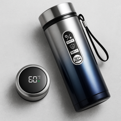 Cafera SportBottle™ – Bouteille Thermos Inox (LED / Classique)